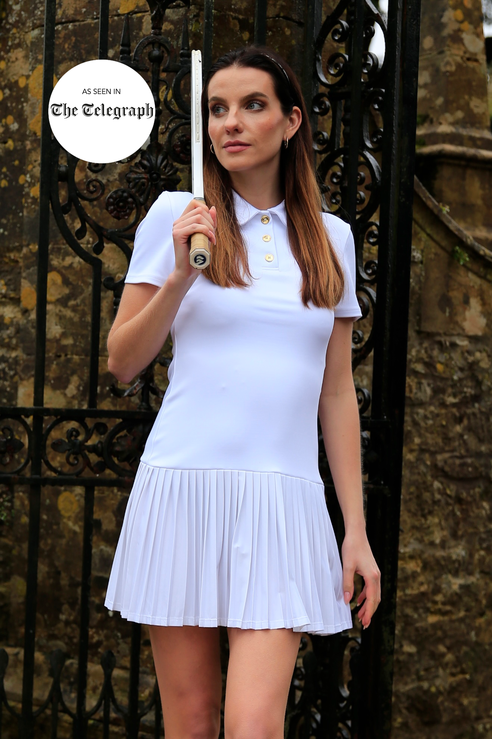 EXEAT Luxury English Tennis Brand - Versailles Polo Collar Dress